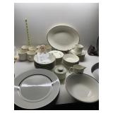 SET OFAM. IRONSTONE SILVER ELEGANCE SALEM CHINA