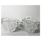 CUT GLASS CREAMER SUGAR
