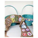 SPORTS MOTIF BASKETS, GIRL SCOUTS SASH