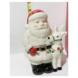 LENOX HOLIDAY SANTA COVERED CANDY DISH $50.00