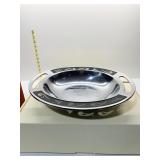 LENOX SPYRO BLACK METAL SERVING BOWL NIB $86.00