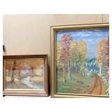 PAINTING BY HARLAND YOUNG, OIL ON CANVAS FALL