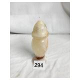 SMALL ONYX MARBLE JAR WITH LID " H