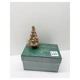 POINSETTIA TREE JEWELED BOX $40.00 NIB
