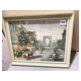 PRINT BY CHERIE 1958 STREET SCENE 13 X 16