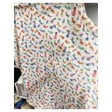 DOG PRINT ROUND TABLECLOTH, ENGLAND CLOTH, 7TH