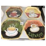 4 ESPRESSO PLATES