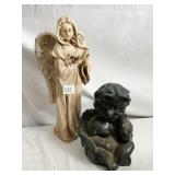 COMPOSITION CHERUB AND ANGEL (ANGEL HAS DAMAGE ON