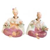 ASIAN ARDALT BISQUE PORCELAIN NODDER FIGURINES