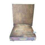 WOOD CUTTING BARDS W/ BRASS ACCENT ONE 14" X 14"