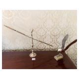 CAST IRON EAGLE AND BALANCE SCALE
