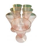 (7) 5.5" H PINK STEMWARE GLASSES