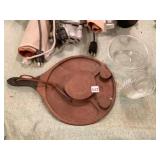 WOOD SERVING PADDLE, PYREX DESSERT BOWLS,