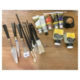 ART SUPPLIES, BRUSHES, PAINTS