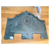 CAST IRON PANEL HAS BEEN PAINTED