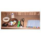 COLOR PENCILS, SCISSORS, THREAD, ETC.
