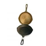 CAST IRON SKILLETS WAGNER # 8 & UNMARKED #8