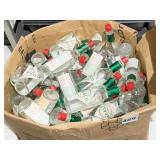 BOX FULL OF TABASCO BOTTLES, CLEANED