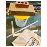 TORO BAG, METAL YARD STICK, SQUARE, BUCKET WITH