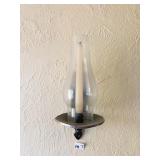IRON WALL CANDLE HOLDER W/ CANDLE