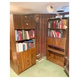 2 BOOKCASES 2 PIECE CONTENTS NOT INCLUDED BRASS