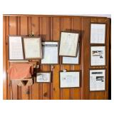 FRAMED INTERESTING DOCUMENTS