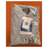 SZ L HICKORY SHIRT CO PINSTRIPE DENIM WORK SHIRT