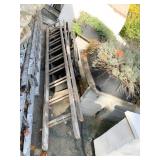 WOOD LADDERS, WOOD EXTENSION LADDER
