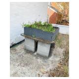 2 RAISED GARDEN PLANTERS INCLUDING CINDER BLOCK