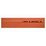 MADE IN TAIWAN POOL STICK WITH CARVED WOOD DETAIL