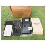 RADIATION METER AND CURETTE SET, LOOKS NEW