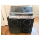 PANASONIC STEREO W/ TURN TABLE AND 2 SPEAKERS