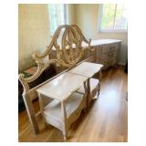 JOHN WHITCOMB KING HEADBOARD, 2 NIGHTSTANDS W/