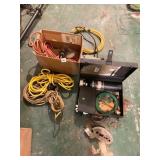 PIPE BENDER, HEAVY DUTY EXTENSION CORDS, TOOLBOX