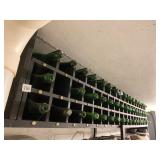 APPROX 50 GREEN GLASS WINE BOTTLES