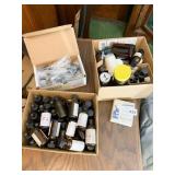 AMBER GLASS BOTTLES WITH DROPPERS, AMBER GLASS