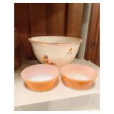 KITCHEN CRAFT LARGE MIXING BOWLS 2 ORANGE FIRE
