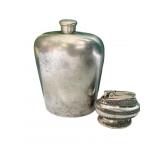 FLASK 16OZ. & VINTAGE LIGHTER