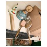 MUSIC BOX, DRESSER ACCESSORIES, AS FOUND