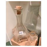 JACK DANIELS OLD NO 7 GLASS BOTTLE, OLD EBENEZER