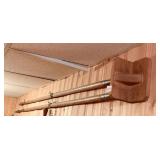 2 SOLID WOOD JAVELINS WITH 15" & 24" METAL TIPS