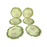 T & V FRANCE SOUVENIR 8" PLATES HAND PAINTED SET