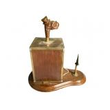 HAND CRAFTED STRING CUTTER W/ DOG FIGURE ON TOP