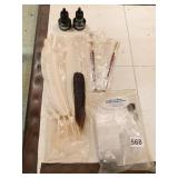 PEN INK, QUILLS, GRUMBACHER PAINT BRUSHES