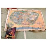 1966 WALT DISNEY DISNEYLAND PARK MAP AND