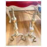 PAIR OF ANDIRONS