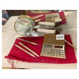 HARDEN PEN AND PENCIL SET AND MAGNIFYING GLASS