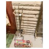 1 FIREPLACE SWEEPING LOG, FIREPLACE TOOLS