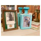 BLUE GLASS REVOLUTIONARY MARBLE PAPER WEIGHT