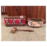 BRASS FLOWER PLANTER MADE IN ENGLAND, BRASS GAVEL